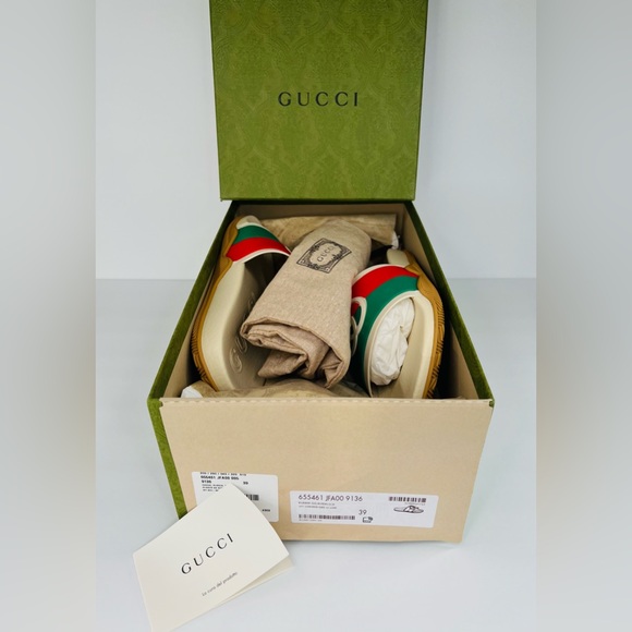 GUCCI Pursuit Women Double G Interlocking GG Logo Rubber Slide Sandals EU 39 - Picture 2 of 11
